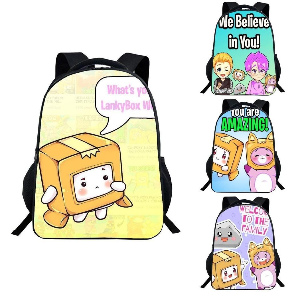 Lankybox Backpack Cartoon Schoolbag For Kids With Adjustable Padded Straps And Stylish Design