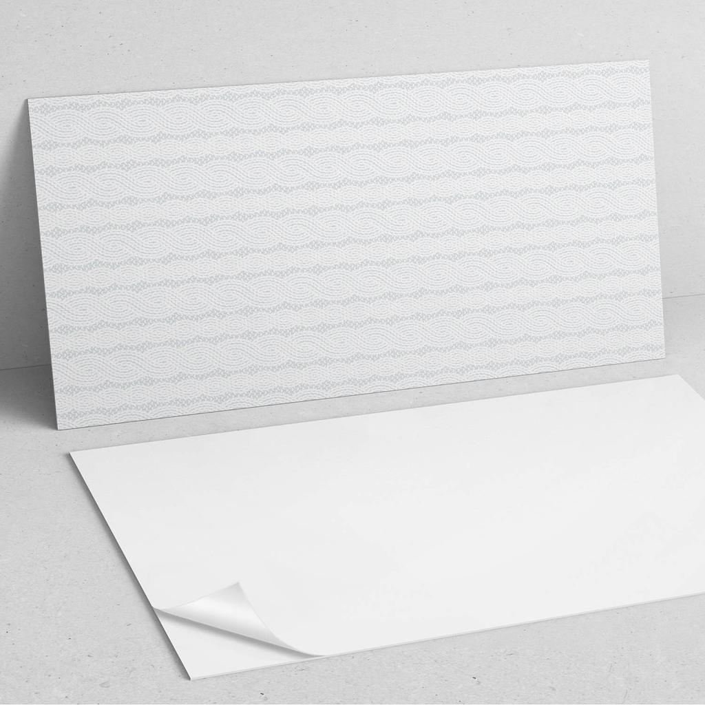 Gotowy Do Montażu Panel Winylowy Z Dekoracyjnym Nadrukiem 100X50 Cm Fale W Rytmicznym Układzie