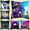Animation Coraline Pillow Covers Cartoon Sofa Decorative Home Doublesided Printing Short Plush Cute Cushion Cover