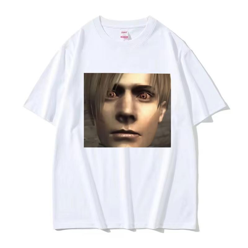 Leon S Kennedy Resident Evil Graphic T Shirt Unisexs Retro High Quality Fashion Tshirts Gothic Clothing Oversized Cotton Tshirt