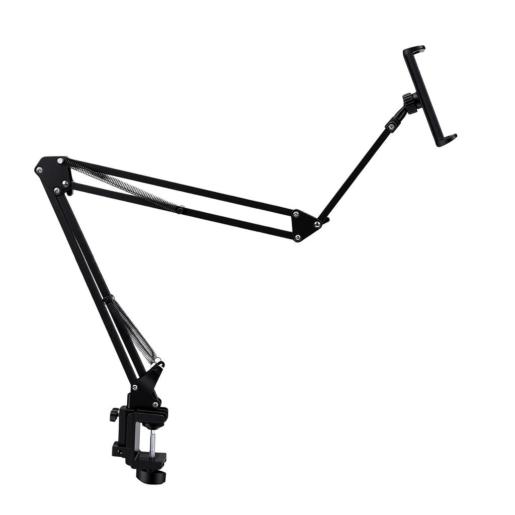 Tablet Stand for Desk Adjustable 360 degrees  Rotation Foldable Arm Flexible Tablet Holder with Remote Control for