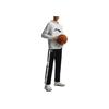 Li Ning CBA Series Professional Basketball Color Block Side Button Straight Leg Fleece Knit Sports Pants Men Bottoms Black AKLU075-1