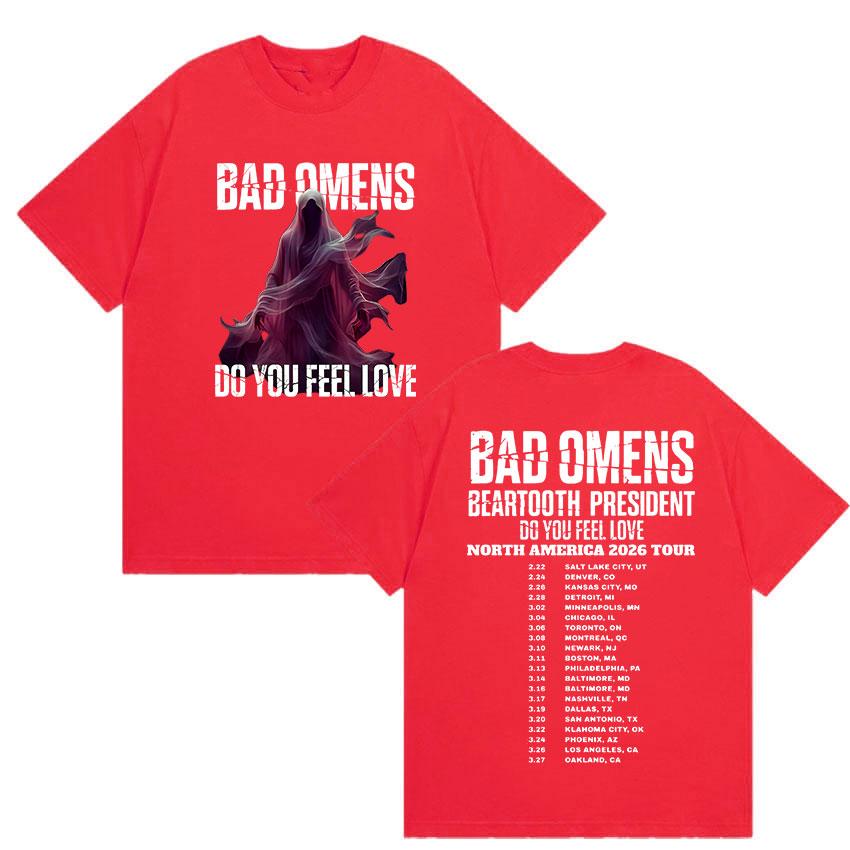 

Bad OUnisexs Do You Feel Love Tour 2026 Print T Shirts Unisex Women Retro Oversized Cotton Tshirt Classic Punk Gothic Clothing Tee M