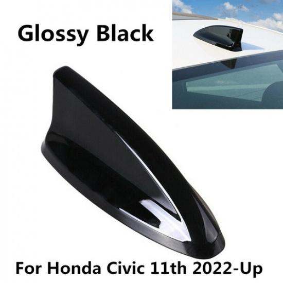 Gloss Black Roof Shark Fin Antenna Decorative Cover For Honda Civic 11th -Up