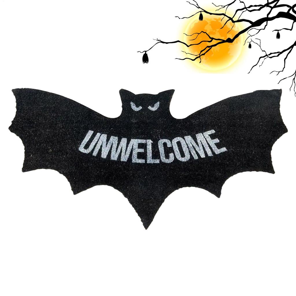 Halloween Bat Rug Halloween Faux Cashmere Carpet Bat Floor Mat Festival Decorative Mat for Bedroom Living Room Kitchen Balcony