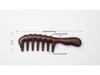 Ebony Ash Wood Wide-Tooth Meridian Massage Comb with Round Drum Handle
