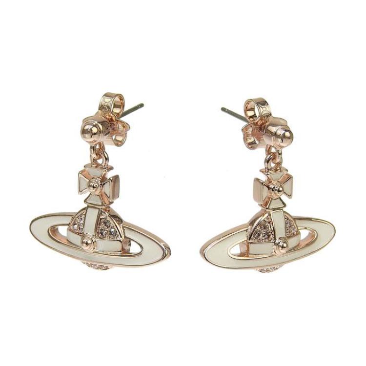

Vivienne Westwood Neil Saturn Design Pendant Brass Earrings Women earrings Beige Rose-Gold 6202014L02G231 Basic Packaging-Dust Bag+Box