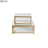 BRCreative Nordic style Home Dressing table organization Glass jewelry storage box Retro decoration Jewelry display TransparentEY