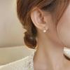 Silver Drop Pearl Earrings - Simple, Versatile, and Elegant for Women