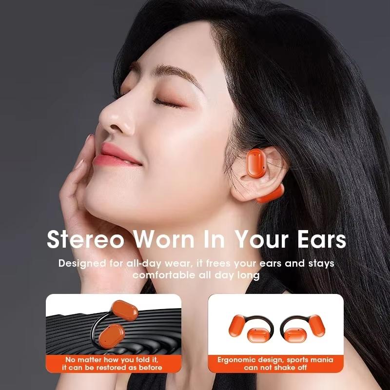 Wireless Earbuds Bluetooth 5.3 Waterproof Noise Reduction Sports Earphones with Ear Hooks Stereo Headset for Running and Sports