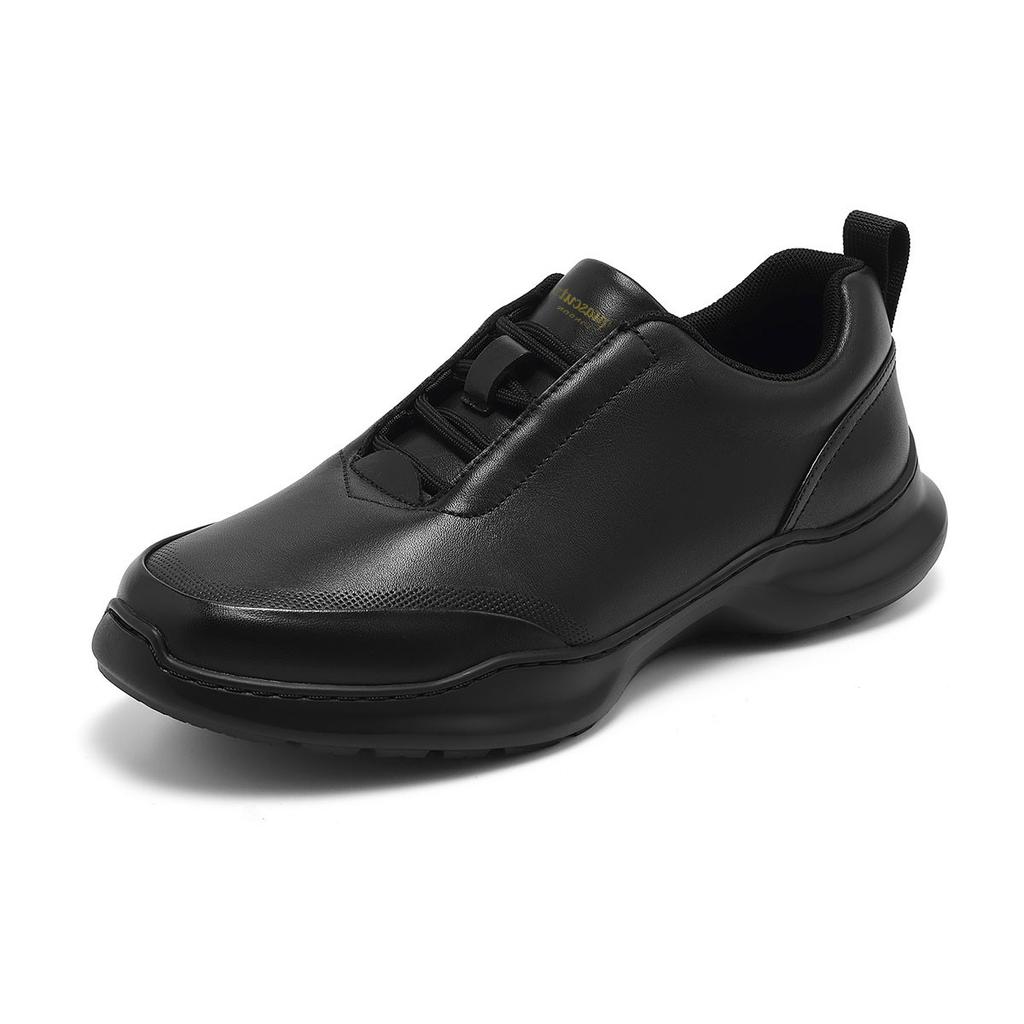 [First Layer Cowhide] British Century Old Brand Solid Color Lace Up Simple and Fashionable Thick Soled Men's Versatile Sports and Leisure Shoes