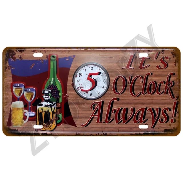 Panneau Métallique Vintage Art Mural Bière Café Affiche pour Décoration Intérieure Pub Bar Man Cave Club Plaque Rétro en Tôle