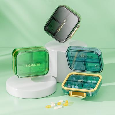 Portable Pill Box Moisture Dust Proof Secure Closure Eco-friendly Long Lifespan Mini Dispenser for Travel