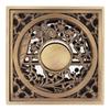 Antique Brass 10cm Shower Floor Drain Bathroom Waste Drain Strainer Cover Grate(#3)