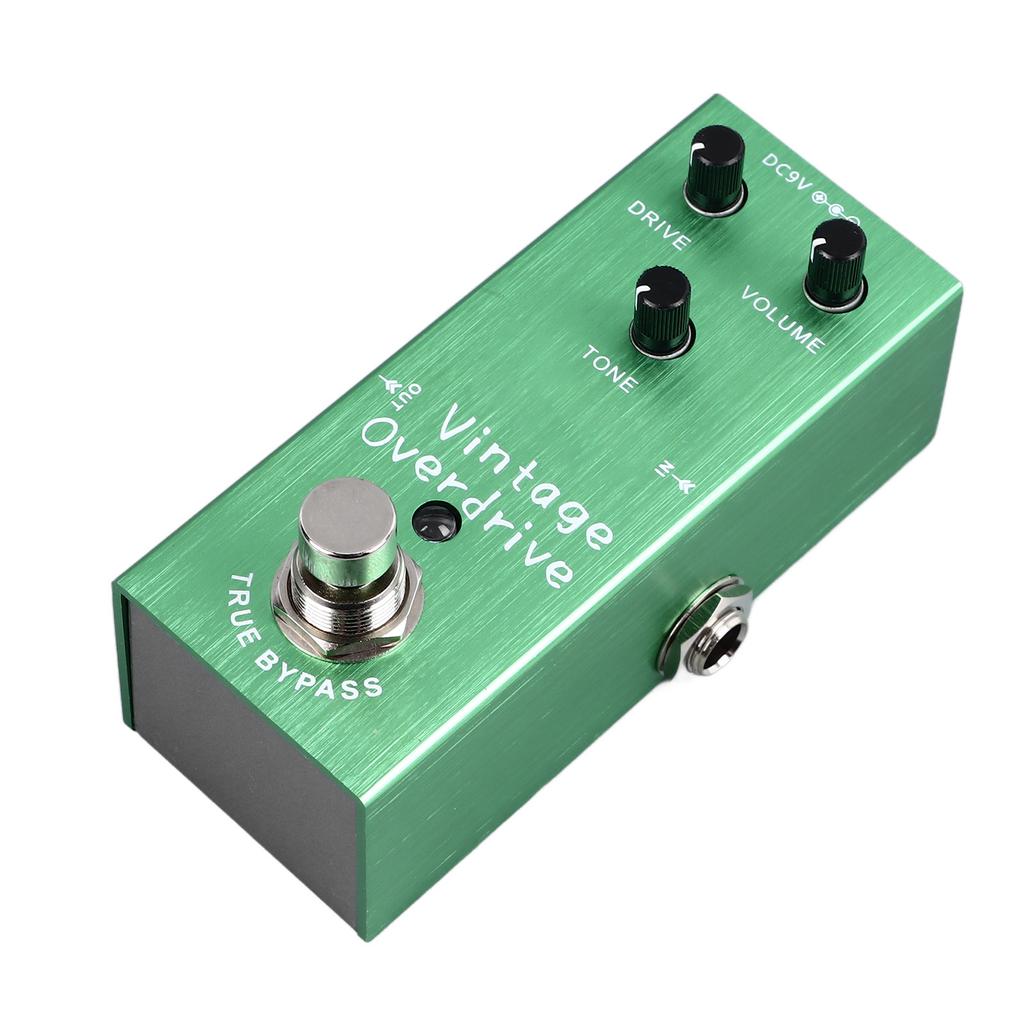 Gitarren-Effektpedal Vintage Overdrive Einstellbar True Bypass Tragbares Instrumentenzubehör Hellgrün