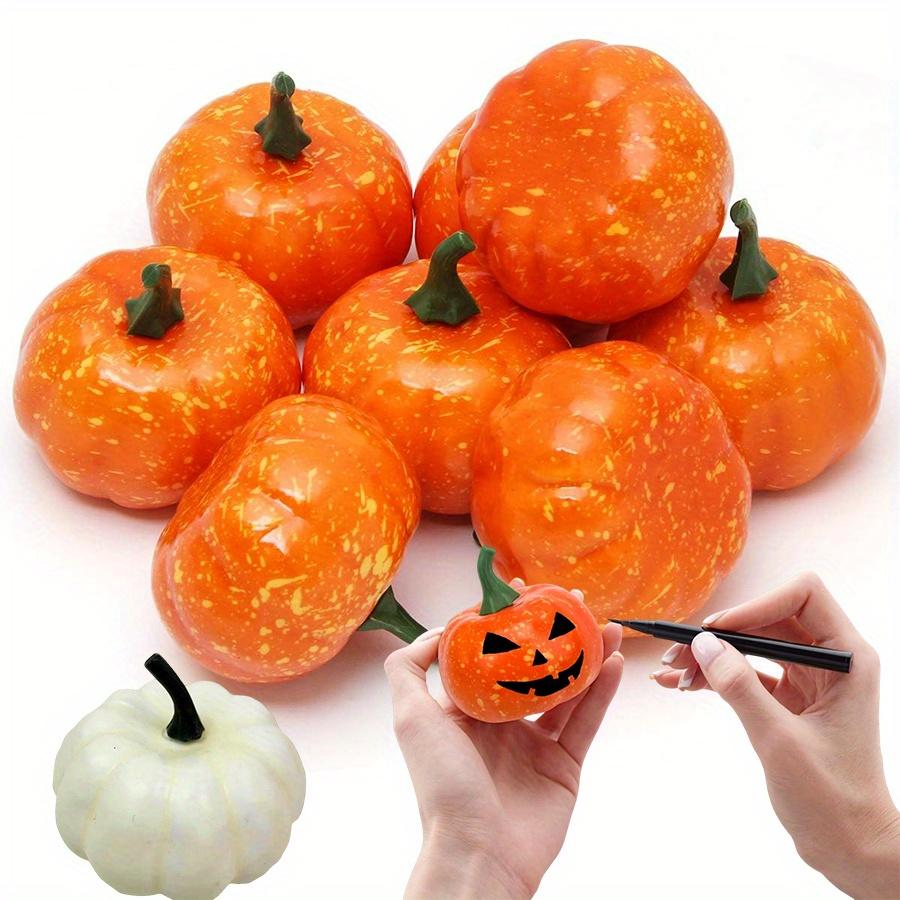 6/12pcs 5.5cm Artificial Pumpkin Winter Harvest Ornament Home Party Scene Bar Stage Decoration DIY Vegetable Craft Halloween JXB