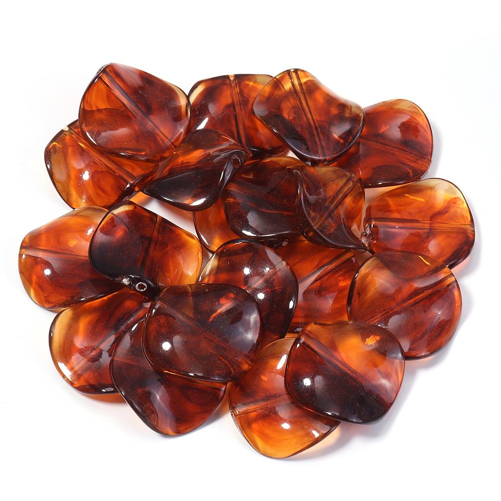 20pcs Irregular Double Colors Acrylic Beads for Jewelry Making Round Wave Meteorite Loose Spacer Beads DIY Bracelet Necklace