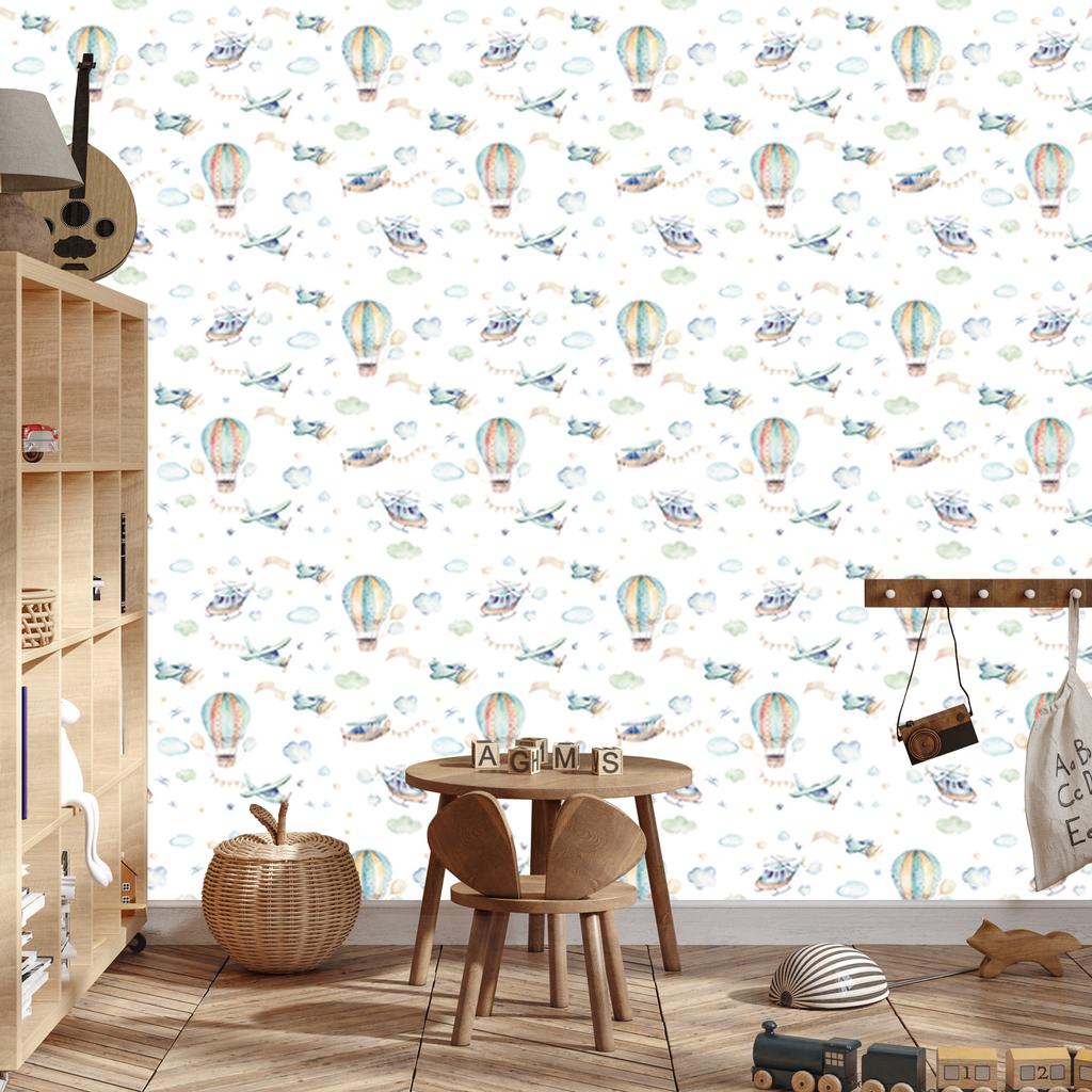 Balloons with Stars Wallpaper for Living Room and Bedroom 50x1000
