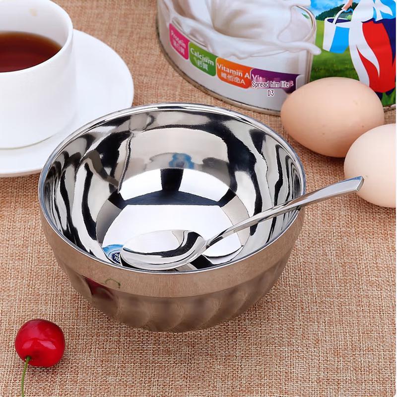 SIFAR Stainless Steel Double-Layer Insulated Soup Bowls
