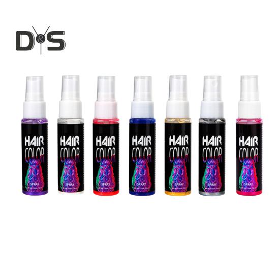 30ML Einweg-Haarfarbenspray, schnelltrocknend, natürliche Pflanzen, Männer und Frauen, temporäres Instant-Haarfärbemittel, Färbemittel für Halloween, Cosplay, Party, Make-up-Requisiten