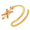 Multipurpose Crosses Necklace Pendant with Elegant Designs Unisex Fashion Accessory Jewelry with Adjustable Length Chain