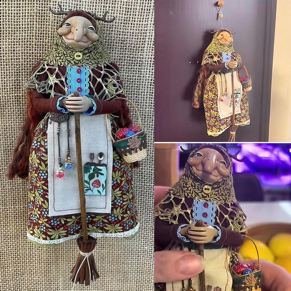 New Good Luck Kitchen Witch Doll Charm Home Charming Witch Doll Handmade Witch Doll Home and Halloween Decoration