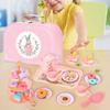 43Pcs Girl's Home Afternoon Tea Set Simulation Dessert Coffee Break Handheld Gift Box Set B101 Cup Rabbit Afternoon Tea Toy