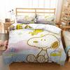 Cartoon Picture Snoopy Snoopy Digital Printing Quilt Cover Pillowcase Bed Three-Piece Set