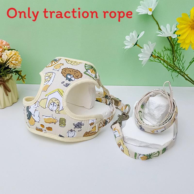 Kleines Hundegeschirr mit Leine mit Kirsch- und Enten-Print-Design für Haustiere