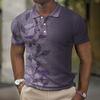 Men Polo Shirt Short Sleeve 3d Print Tops Fashion Polyester Breathable Comfortable Polos Shirts