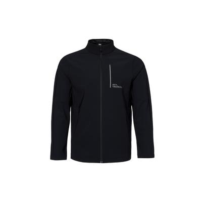 Solid Color Printed Letter Zipper Stand Collar Fleece Thick Warm Jacket Men Jacket Black 152247729-2