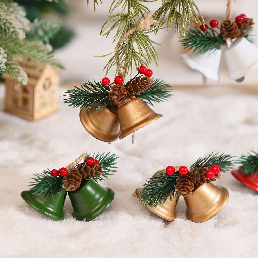 Double Horn Christmas Tree Pendants Multi-color Xmas Tree Decorations Festival Party