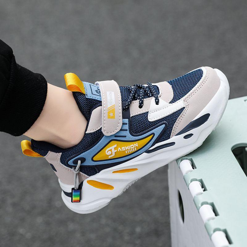 Boys Shoes 2025 Summer New Children's Sports Shoes Medium and Older Boys Spring and Autumn Running Dad Shoes Soft Sole Breathable
