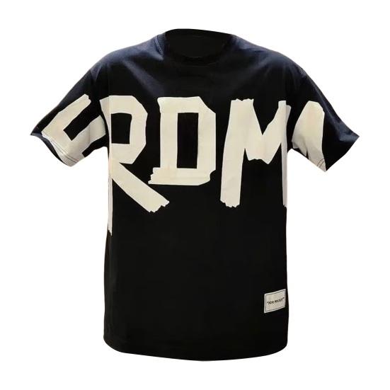 Summer Men T-shirt Letter Print Loose Round Neck Short Sleeves Loose Casual Pullover Youth Student Teenager Daily Wear Sport Top