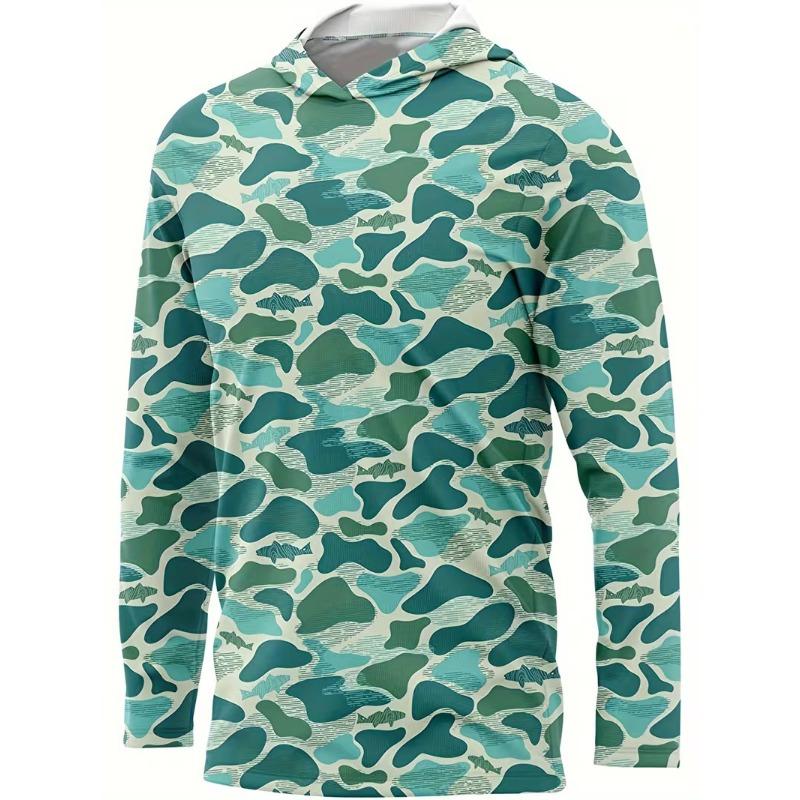 

Men s loose hooded T-shirt featuring dropped shoulders, long sleeves and breathable sweat-wicking fabric S