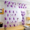 1Pc Bedroom Home Decor Window Curtains With Eyelet Ring Top Floral Rod Pocket Top Voile 100X200CM Kitchen