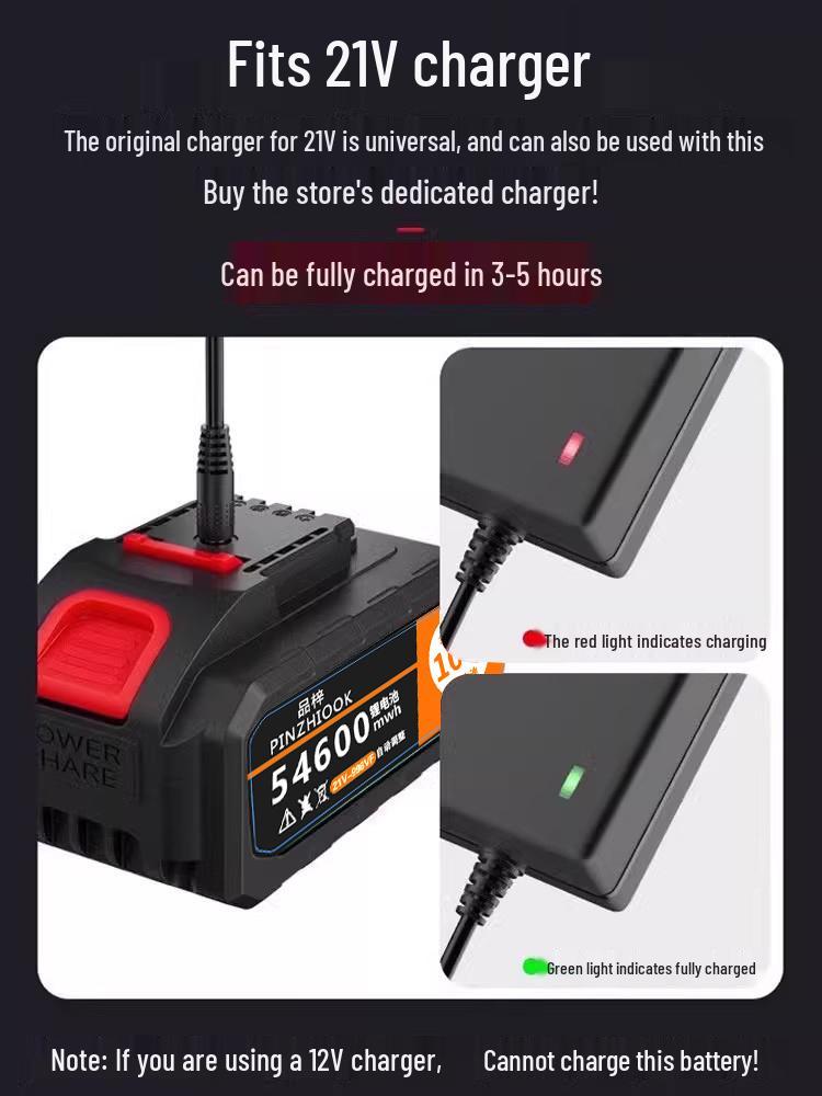 Universal Cordless Drill with Large Capacity Lithium Battery - 21V/36VF/48VF/98VF Electric Screwdriver