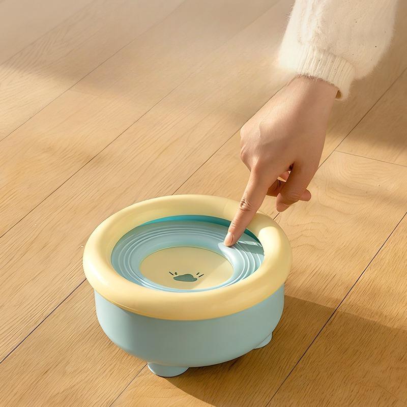 

Dog Water Fountain, Floating Water Bowl, Drinking Water Device That Doesn t Wet The Mouth, Pet Water Bowl, Dog Bowl, Cat Bowl blue yellow