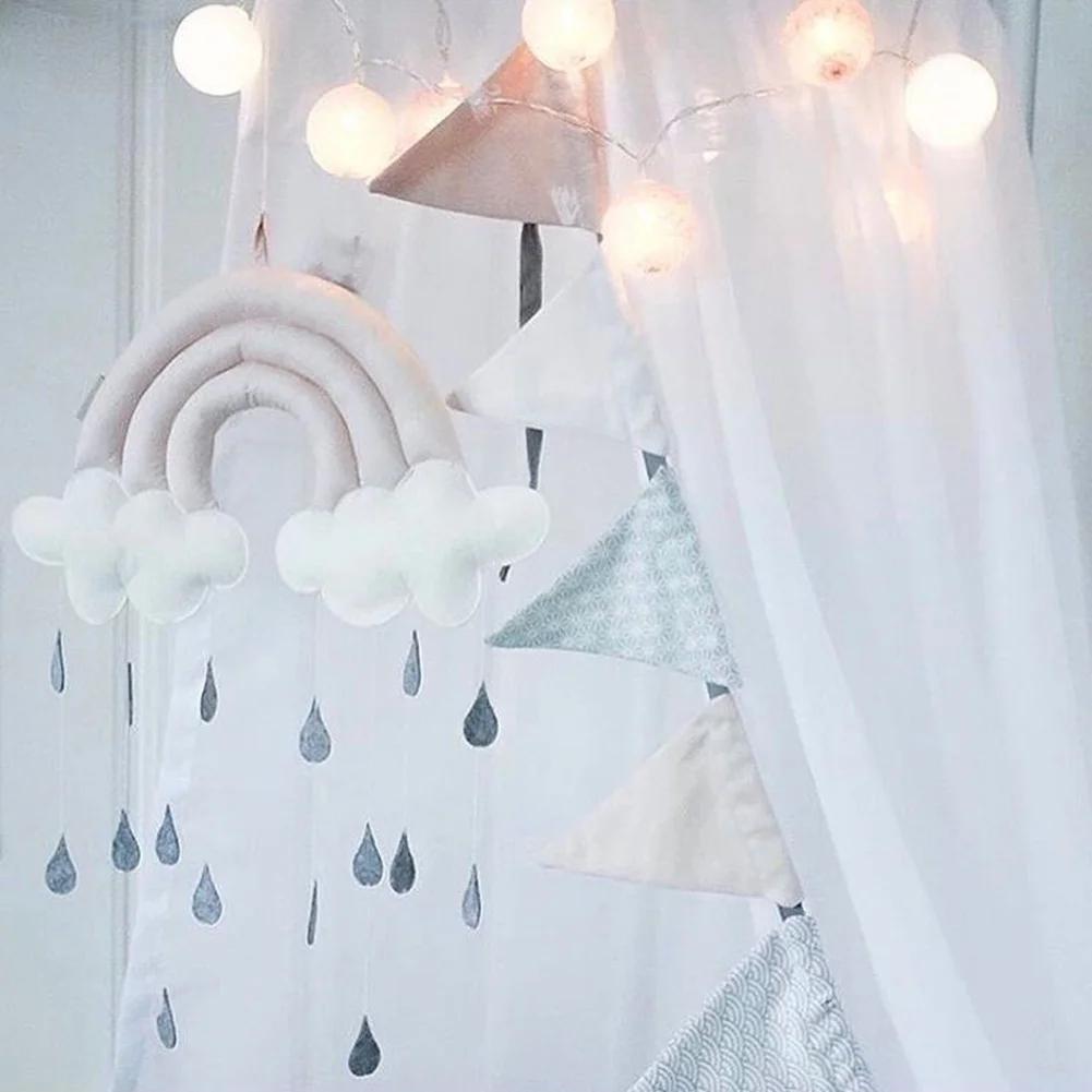 Cute Kids Play Tent Decoration Tent Props Toy Raining Clouds Water Drop Baby Bed Room Hanging Wall Decor Room Decoration