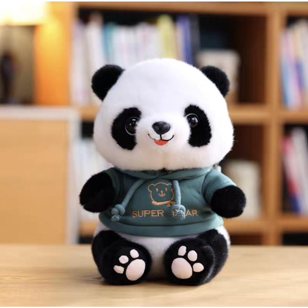 Cute sweater giant panda plush toy wholesale panda base Sichuan souvenir eight inch grab machine doll