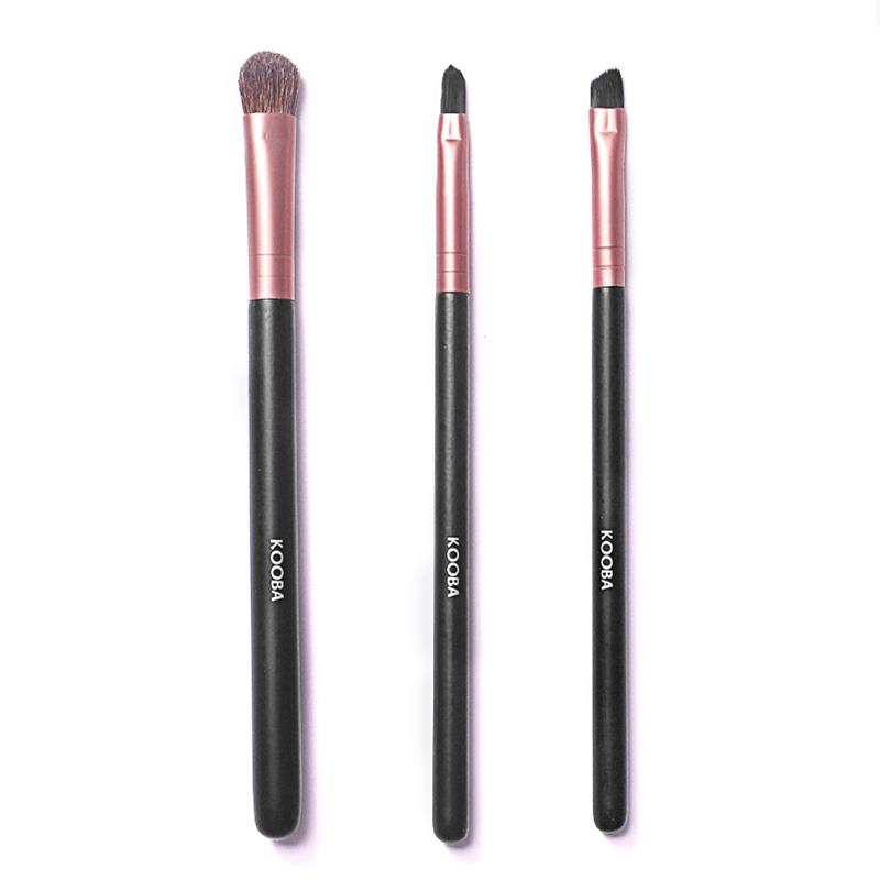 KOOBAPLUS 3-Piece Makeup Brush Set (Lip, Brow & Eyeshadow Brushes)