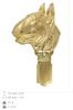 Bull Terrier, Bully – Brooch with a clip, gold-plated holder for a race number | Art-Dog
