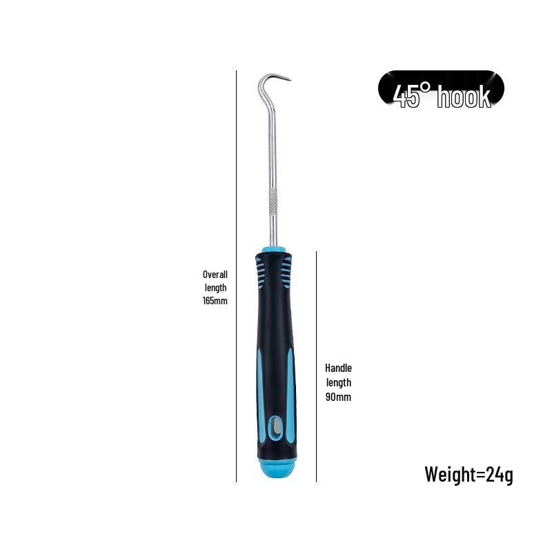 4-Piece Oil Seal Hook Set for Auto Repair - O-Ring Puller & Remover Tools