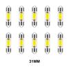 10Pcs31mm 36mm 39mm 41mm C5W C10W LED Bulb Canbus Festoon Auto White Led Car Interior Light Dome Reading License Plate Lamp 12V