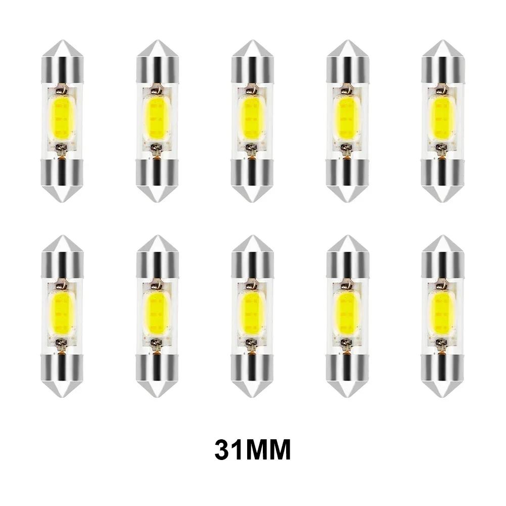 

10 шт. 31 мм 36 мм 39 мм 41 мм С5W С10W светодиодная лампа Canbus фестонная автомобильная белая светодиодная лампа для салона автомобиля купольная лампа для чтения лампа номерного знака 12 В