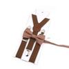 Men Kids Yellow Khaki Brown Suspender Bowtie Set Elastic Adjustable Y-Back Braces Straps Daily Father-Child Braces Accessory