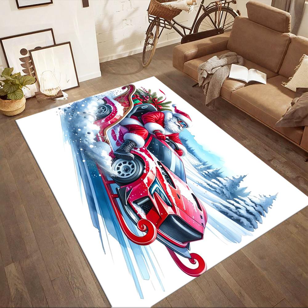 Christmas Santa Claus Gifts Floor Mats for Living Room, Bedroom and Room Decoration Are Suitable for Gifts.