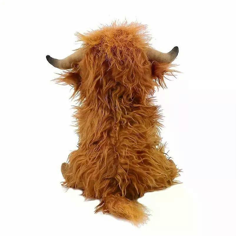 25cm Lifelike Fluffy Wild Yak Plush Toys Lovely Cattle Dolls Stuffed Soft Animal Toy Cute Room Decor Birthday Gift for Children