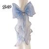 Boho Curtain Holders French Silky Bow Tieback, Window Ties Decorative Tieback Backs, Drape Holdbacks for Home Bedroom Tie Backs