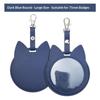 PU Leather Card Holder Cat Ear Design Cute Round Badge Reel For Work Office Travel Luggage Keychain Pendant